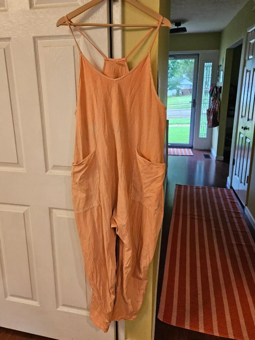 Free People Hot Shot onesie, hot orange/peach